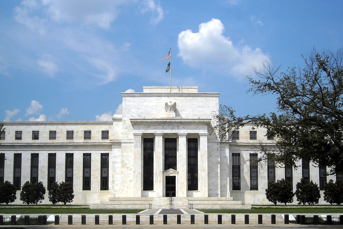 Marriner S. Eccles Federal Reserve Board Building in Washington, D.C., photographed in 2008; historical context, not a 2027 meeting