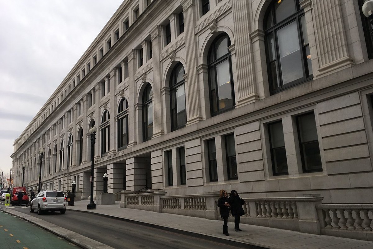 Exterior of the Bureau of Labor Statistics building in Washington, D.C.