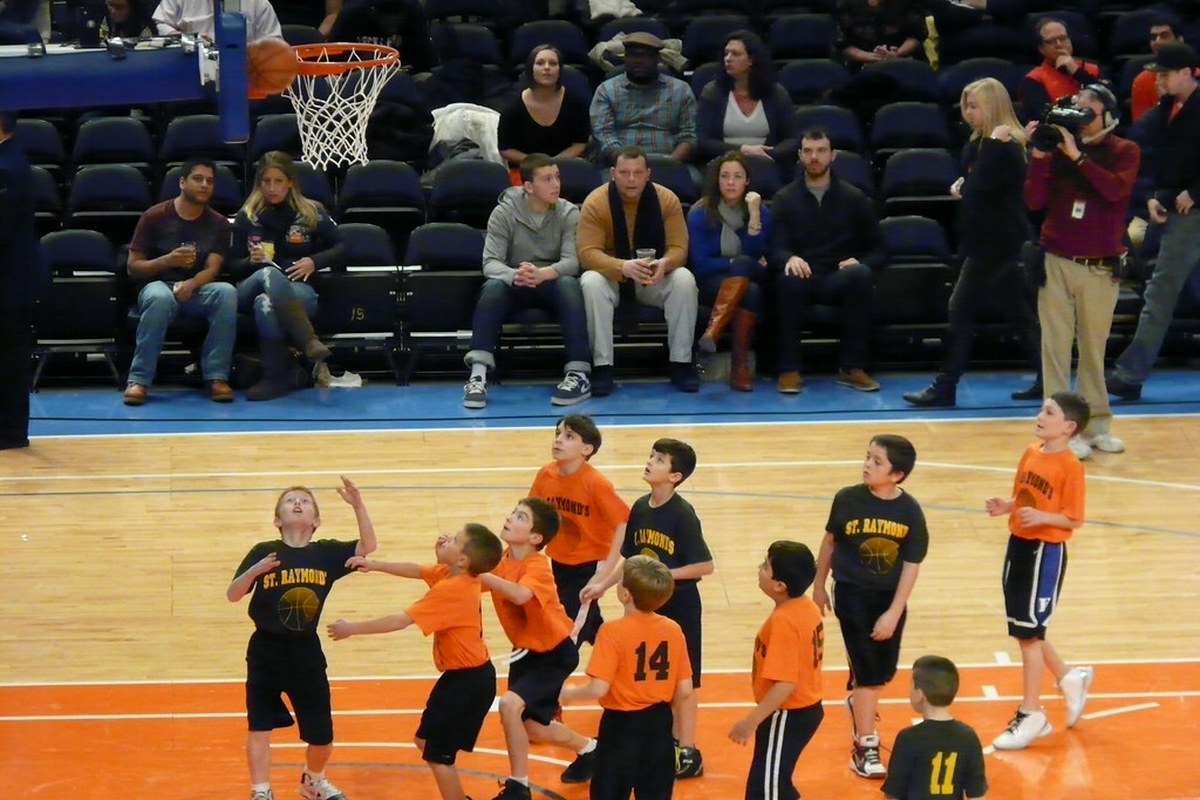 St. Raymond's CYO kids play at Madison Square Garden