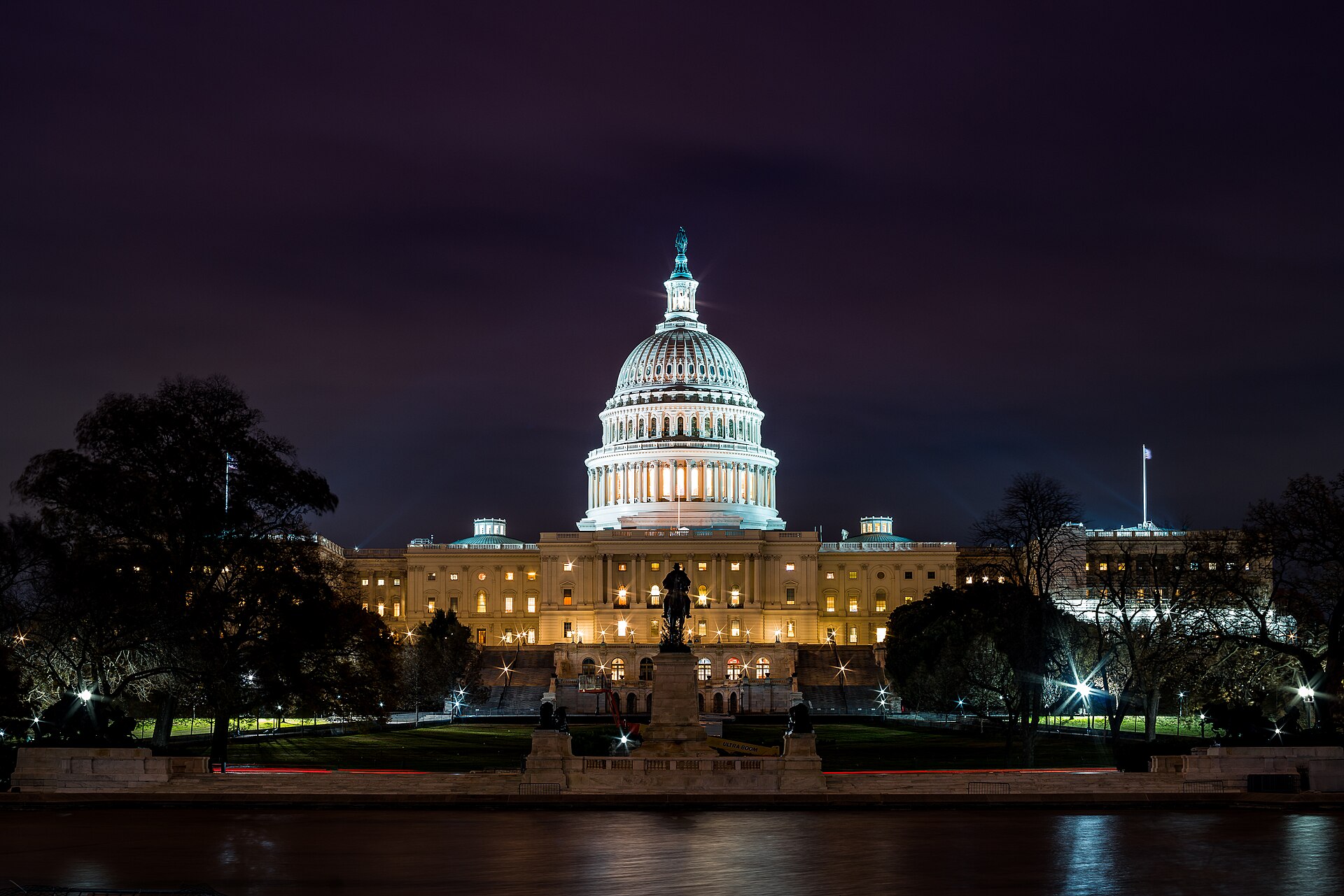 United States Capitol at night